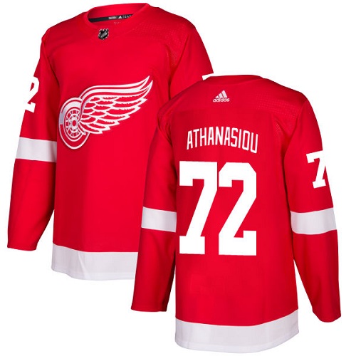 Adidas Red Wings #72 Andreas Athanasiou Red Home Authentic Stitched Youth NHL Jersey