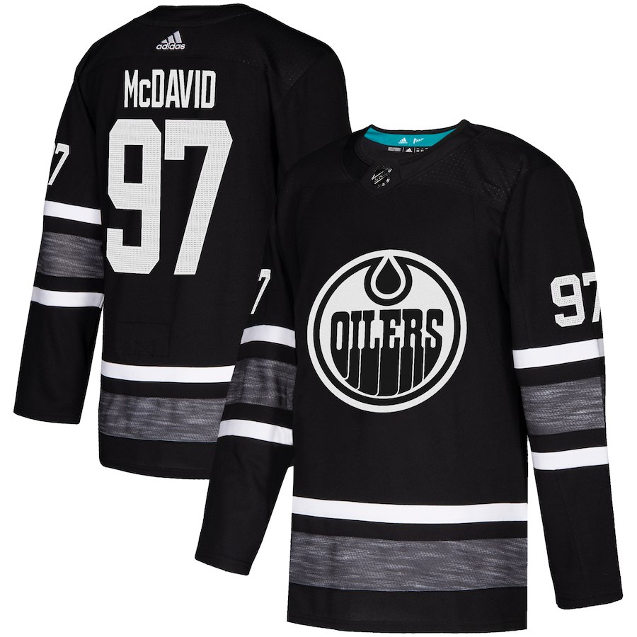 Adidas Oilers #97 Connor McDavid Black Authentic 2019 All-Star Stitched Youth NHL Jersey