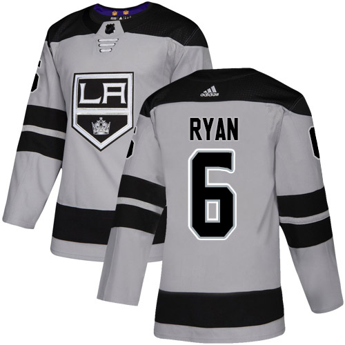 Adidas Kings #6 Joakim Ryan Gray Alternate Authentic Stitched Youth NHL Jersey