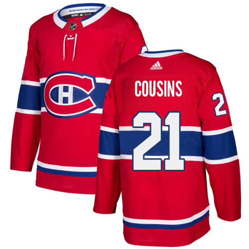 Adidas Canadiens #21 Nick Cousins Red Home Authentic Stitched Youth NHL Jersey