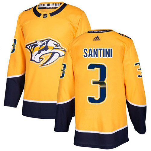 Adidas Predators #3 Steven Santini Yellow Home Authentic Stitched Youth NHL Jersey