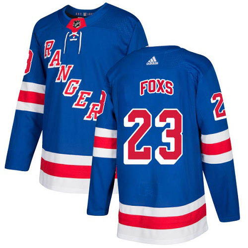 Adidas Rangers #23 Adam Foxs Royal Blue Home Authentic Stitched Youth NHL Jersey