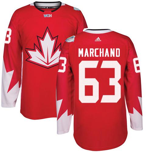 Team Canada #63 Brad Marchand Red 2016 World Cup Stitched Youth NHL Jersey