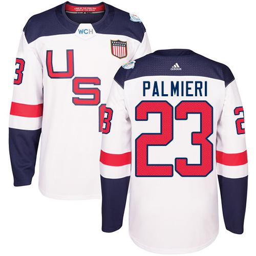 Team USA #23 Kyle Palmieri White 2016 World Cup Stitched Youth NHL Jersey