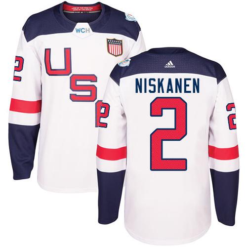 Team USA #2 Matt Niskanen White 2016 World Cup Stitched Youth NHL Jersey