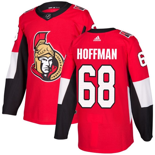 Adidas Senators #68 Mike Hoffman Red Home Authentic Stitched Youth NHL Jersey