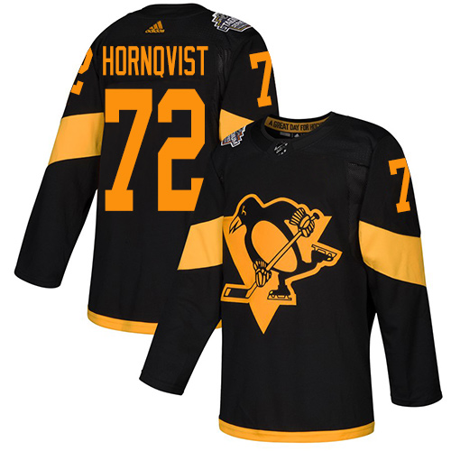 Adidas Penguins #72 Patric Hornqvist Black Authentic 2019 Stadium Series Stitched Youth NHL Jersey
