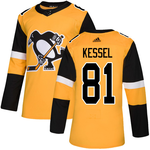 Adidas Penguins #81 Phil Kessel Gold Alternate Authentic Stitched Youth NHL Jersey