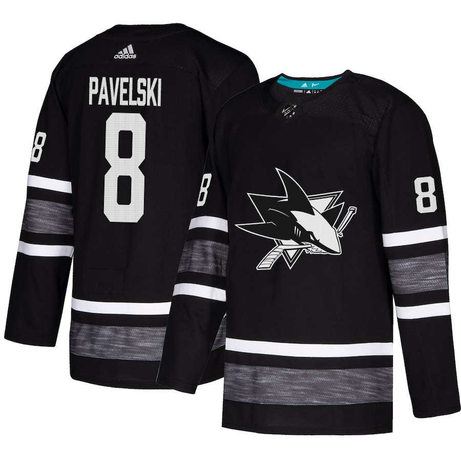 Adidas Sharks #8 Joe Pavelski Black Authentic 2019 All-Star Stitched Youth NHL Jersey