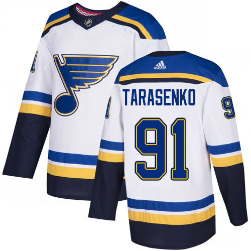 Adidas Blues #91 Vladimir Tarasenko White Road Authentic Stitched Youth NHL Jersey