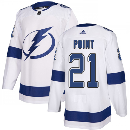 Adidas Lightning #21 Brayden Point White Road Authentic Stitched Youth NHL Jersey