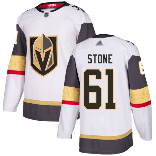 Adidas Golden Knights #61 Mark Stone White Road Authentic Stitched Youth NHL Jersey