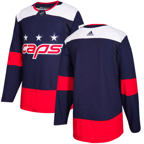 Adidas Capitals Blank Navy Authentic 2018 Stadium Series Stitched Youth NHL Jersey