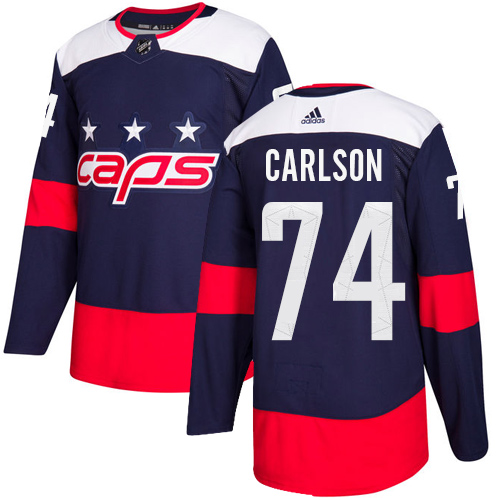 Adidas Capitals #74 John Carlson Navy Authentic 2018 Stadium Series Stitched Youth NHL Jersey