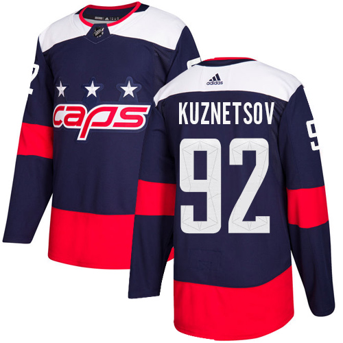 Adidas Capitals #92 Evgeny Kuznetsov Navy Authentic 2018 Stadium Series Stitched Youth NHL Jersey