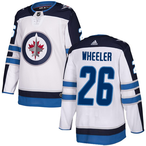 Adidas Jets #26 Blake Wheeler White Road Authentic Stitched Youth NHL Jersey