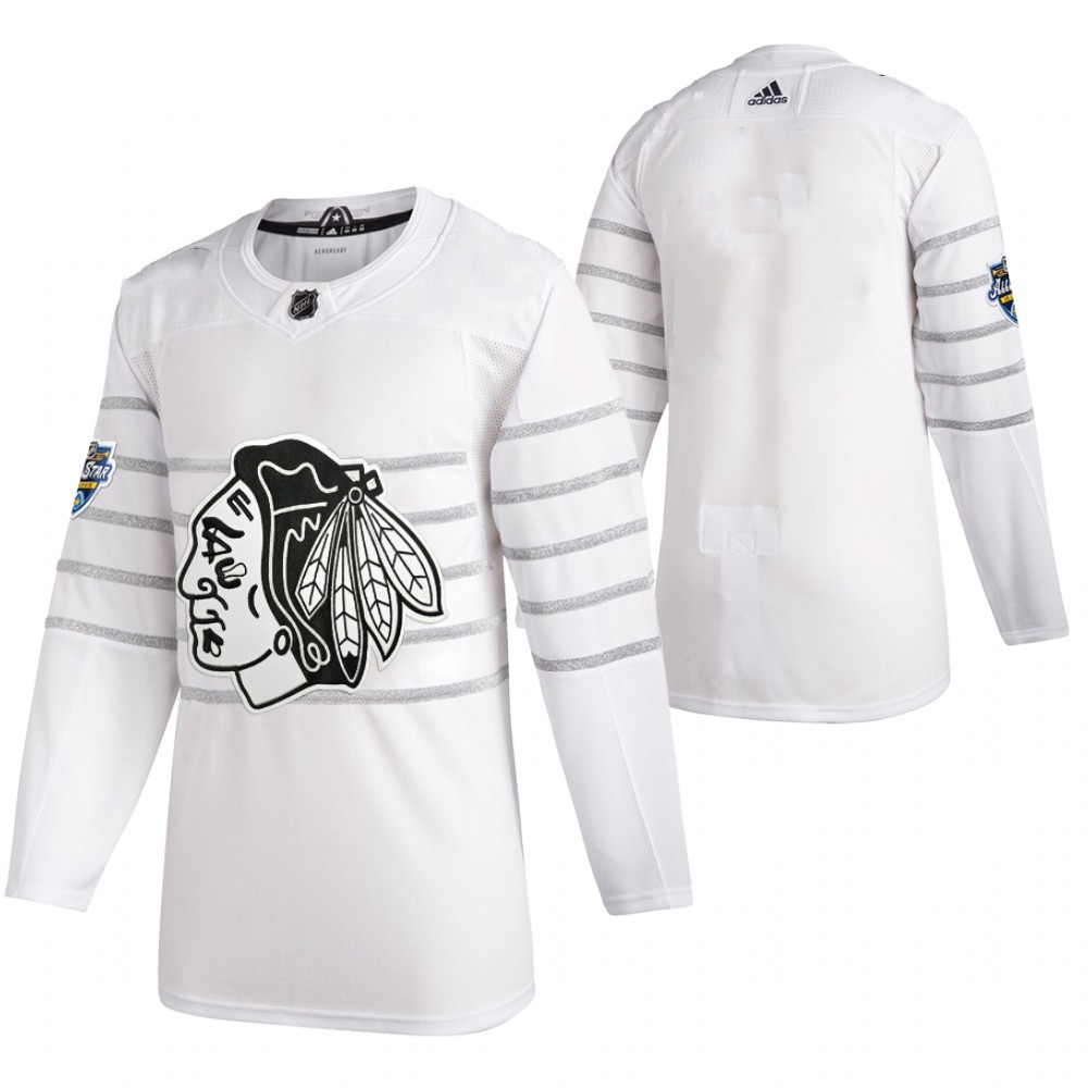 Youth Chicago Blackhawks Blank 2020 White All-Star Stitched Jersey