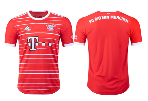 Youth Bayern Munich 2022/23 Red Home Soccer Jersey