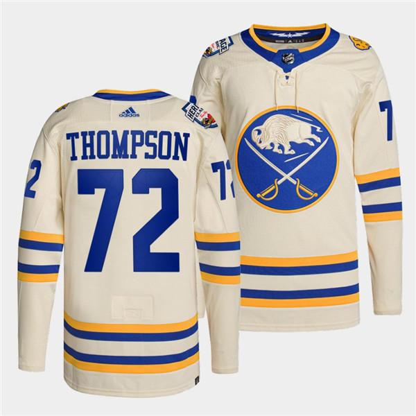 Youth Buffalo Sabres #72 Tage Thompson 2022 Cream Heritage Classic Stitched Jersey