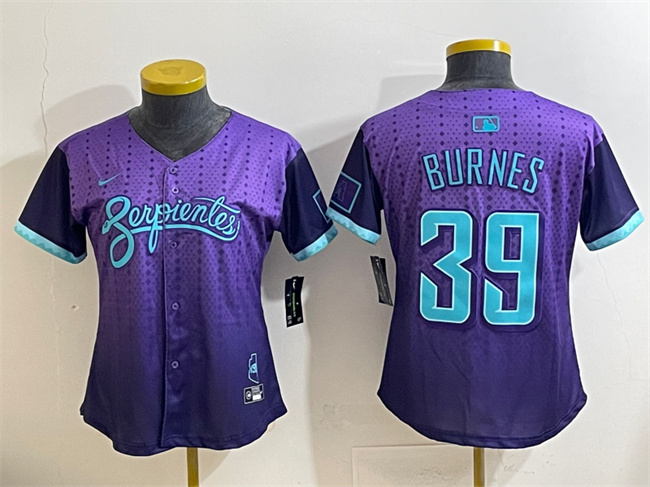 Youth Arizona Diamondbacks #39 Corbin Burnes Purple 2025 City Connect Limited Stitched Baseball JerseyJersey