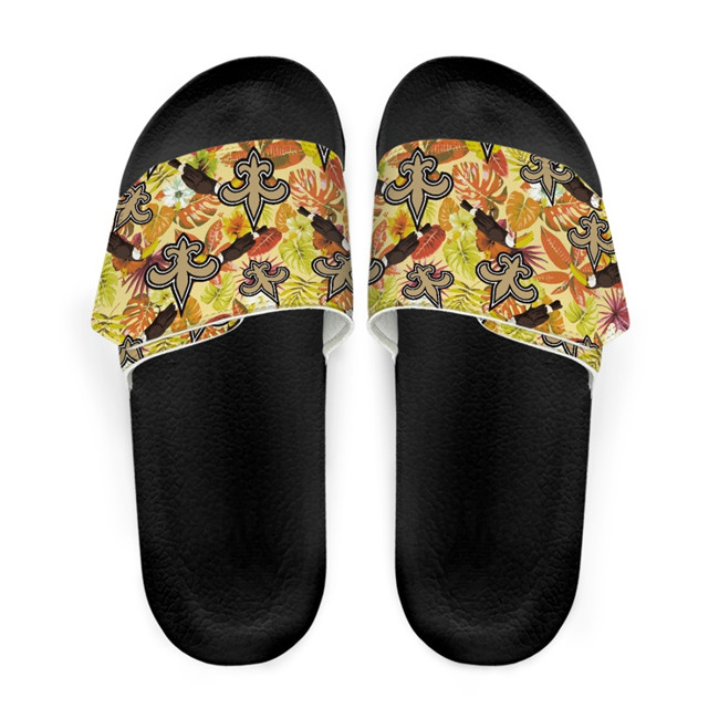Women's New Orleans Saints Beach Adjustable Slides Non-Slip Slippers/Sandals/Shoes 001