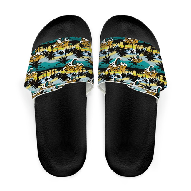 Women's Jacksonville Jaguars Beach Adjustable Slides Non-Slip Slippers/Sandals/Shoes 001