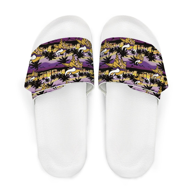 Women's Minnesota Vikings Beach Adjustable Slides Non-Slip Slippers/Sandals/Shoes 002