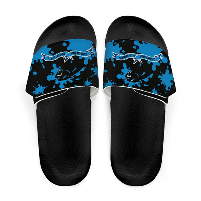 Men's Carolina Panthers Beach Adjustable Slides Non-Slip Slippers/Sandals/Shoes 001