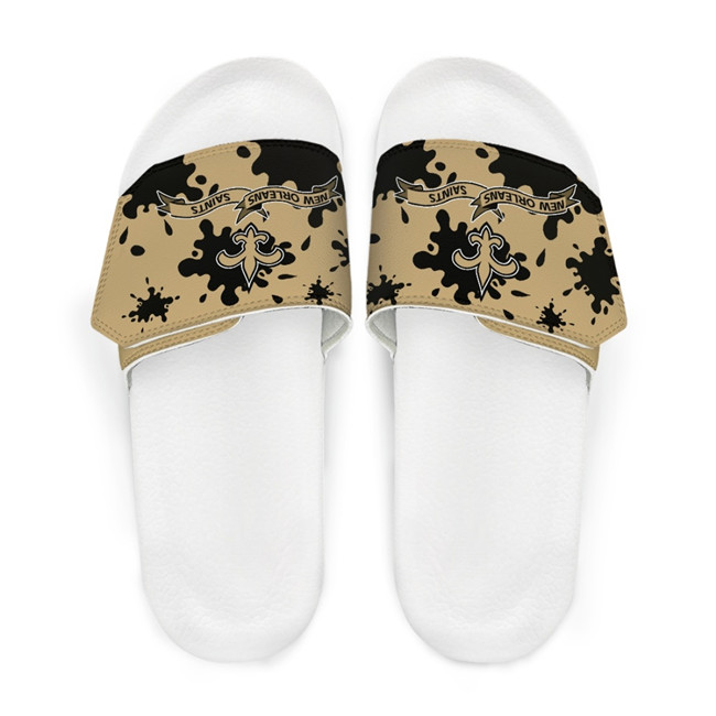 Men's New Orleans Saints Beach Adjustable Slides Non-Slip Slippers/Sandals/Shoes 004