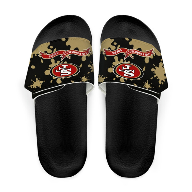 Men's San Francisco 49ers Beach Adjustable Slides Non-Slip Slippers/Sandals/Shoes 001