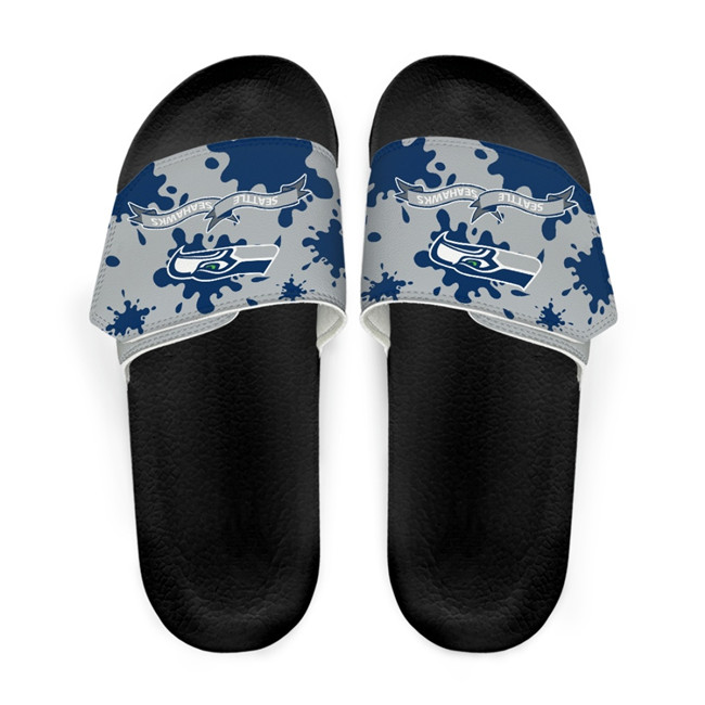 Men's Seattle Seahawks Beach Adjustable Slides Non-Slip Slippers/Sandals/Shoes 003
