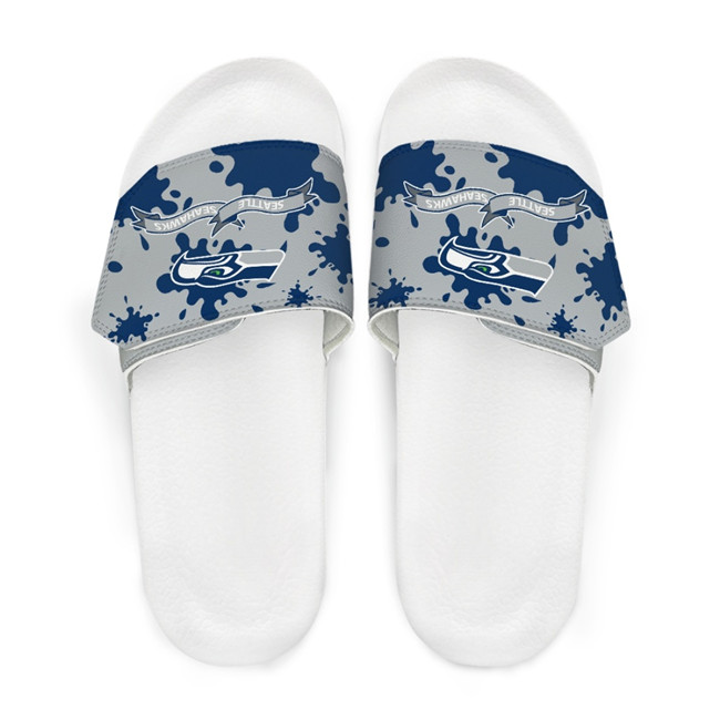 Men's Seattle Seahawks Beach Adjustable Slides Non-Slip Slippers/Sandals/Shoes 004