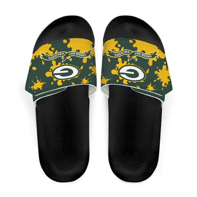 Women's Green Bay Packers Beach Adjustable Slides Non-Slip Slippers/Sandals/Shoes 001