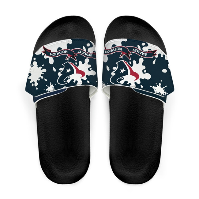 Men's Houston Texans Beach Adjustable Slides Non-Slip Slippers/Sandals/Shoes 002