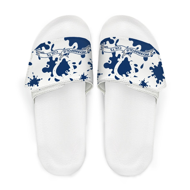 Men's Indianapolis Colts Beach Adjustable Slides Non-Slip Slippers/Sandals/Shoes 001