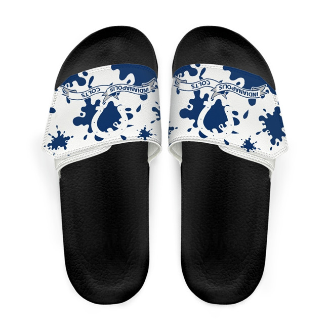 Women's Indianapolis Colts Beach Adjustable Slides Non-Slip Slippers/Sandals/Shoes 002