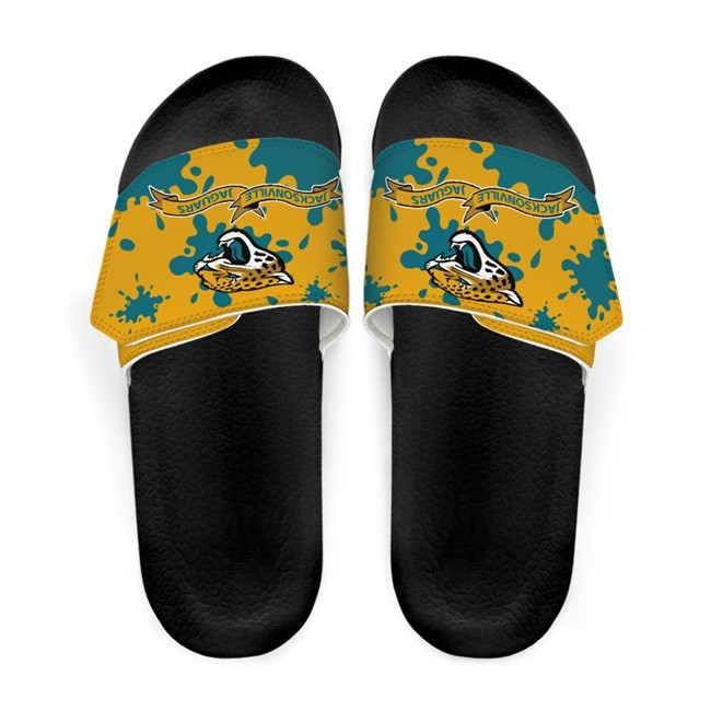 Men's Jacksonville Jaguars Beach Adjustable Slides Non-Slip Slippers/Sandals/Shoes 004