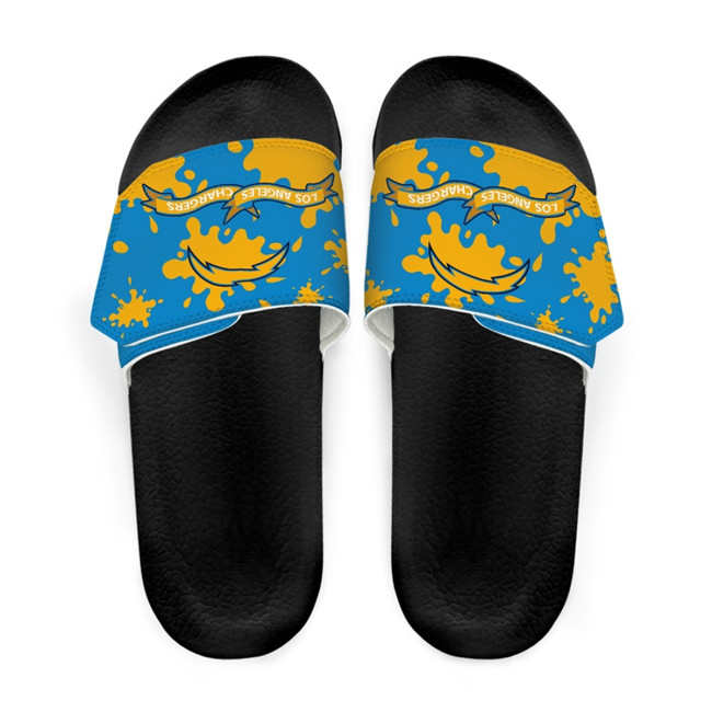 Men's Los Angeles Chargers Beach Adjustable Slides Non-Slip Slippers/Sandals/Shoes 001