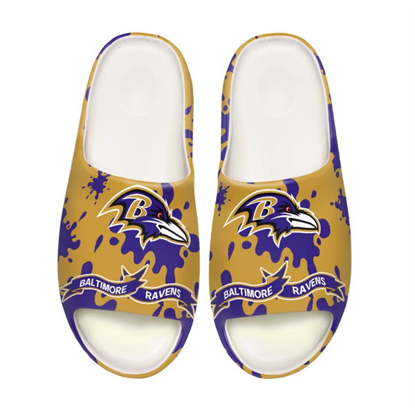 Women's Baltimore Ravens Yeezy Slippers/Shoes 002