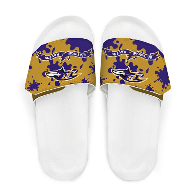 Men's Baltimore Ravens Beach Adjustable Slides Non-Slip Slippers/Sandals/Shoes 004