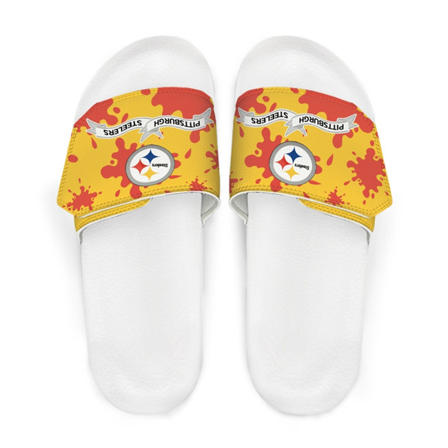 Men's Pittsburgh Steelers Beach Adjustable Slides Non-Slip Slippers/Sandals/Shoes 002