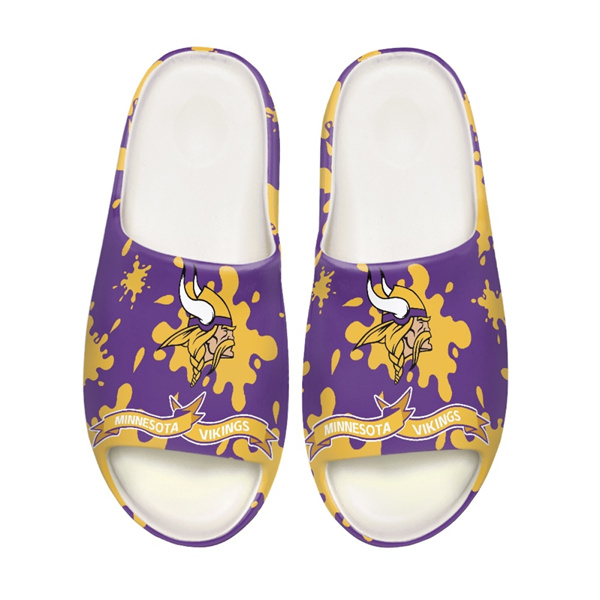 Men's Minnesota Vikings Yeezy Slippers/Shoes 002