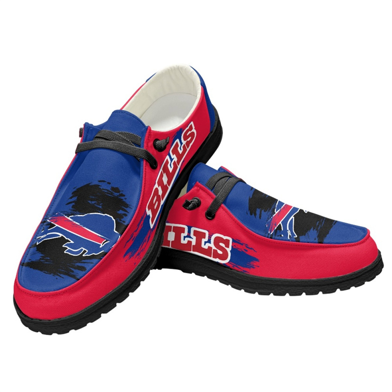 Women's Buffalo Bills Loafers Lace Up Shoes 002 (Pls check description for details)