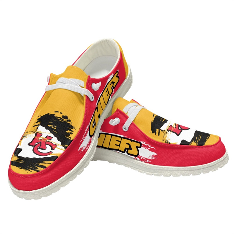 Men's Kansas City Chiefs Loafers Lace Up Shoes 002 (Pls check description for details)