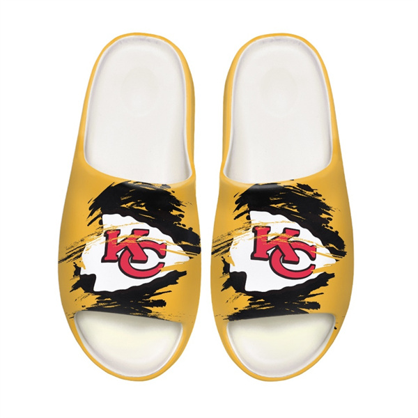 Men's Kansas City Chiefs Yeezy Slippers/Shoes 003