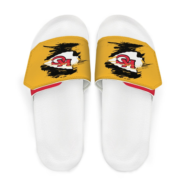 Women's Kansas City Chiefs Beach Adjustable Slides Non-Slip Slippers/Sandals/Shoes 006