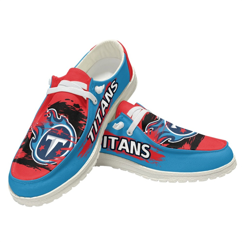 Men's Tennessee Titans Loafers Lace Up Shoes 001 (Pls check description for details)