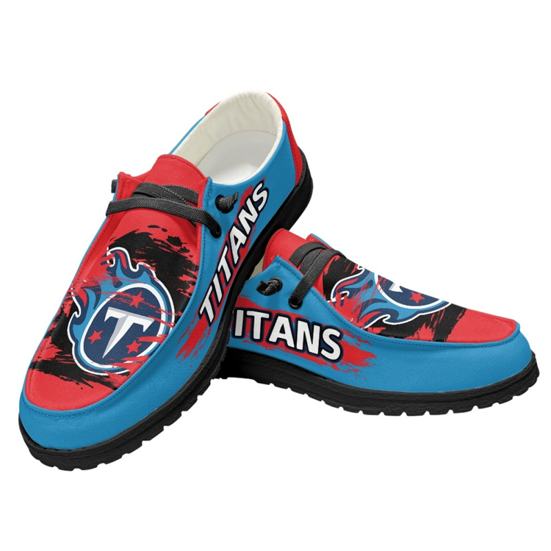Men's Tennessee Titans Loafers Lace Up Shoes 002 (Pls check description for details)