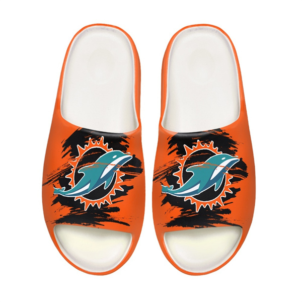 Men's Miami Dolphins Yeezy Slippers/Shoes 003