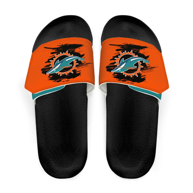 Men's Miami Dolphins Beach Adjustable Slides Non-Slip Slippers/Sandals/Shoes 005